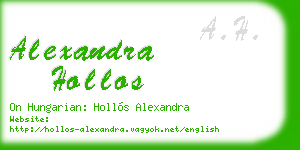 alexandra hollos business card