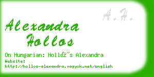 alexandra hollos business card